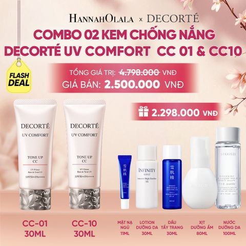  [FLASH DEAL 5]: COMBO 02 KEM CHỐNG NẮNG BẢO VỆ DA DECORTÉ UV COMFORT (BẢN MỚI) - A311 
