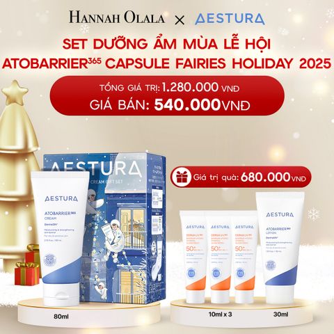  DEAL 5: SET DƯỠNG ẨM MÙA LỄ HỘI ATOBARRIER365 CAPSULE FAIRIES HOLIDAY 2025 