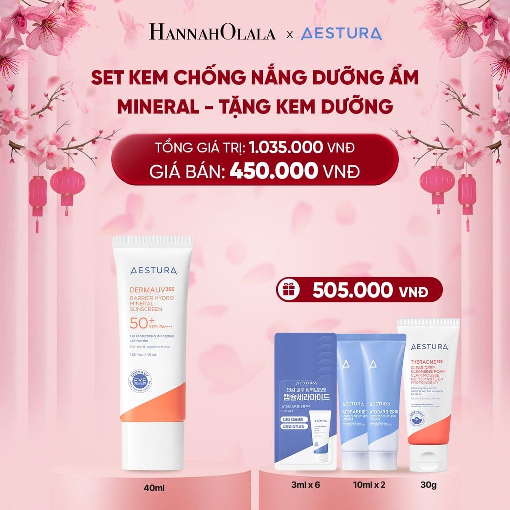  DEAL 5: SET KEM CHỐNG NẮNG DƯỠNG ẨM MINERAL 