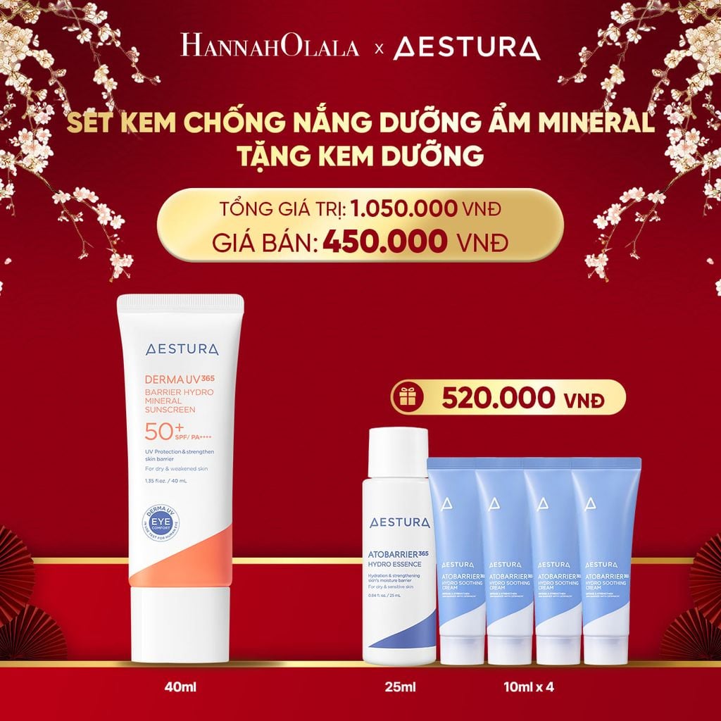  DEAL 4: SET KEM CHỐNG NẮNG DƯỠNG ẨM MINERAL 