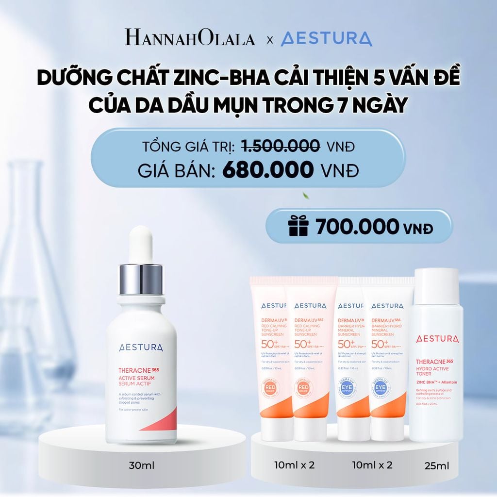  DƯỠNG CHẤT ZINC-BHA CẢI THIỆN 5 VẤN ĐỀ CỦA DA DẦU MỤN TRONG 7 NGÀY THERACNE365 ACTIVE SERUM 30ML 