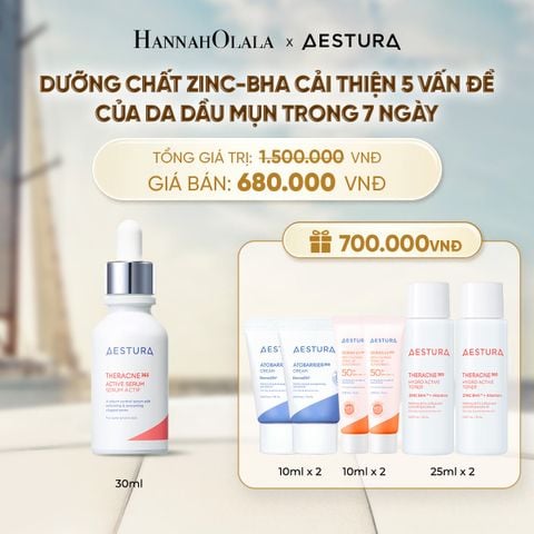  DƯỠNG CHẤT ZINC-BHA CẢI THIỆN 5 VẤN ĐỀ CỦA DA DẦU MỤN TRONG 7 NGÀY THERACNE365 ACTIVE SERUM 30ML - A1649 