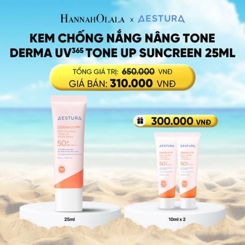  A1848_DEAL 5: KEM CHỐNG NẮNG NÂNG TONE AESTURA DERMA UV365 RED CALMING TONE UP SUNCREEN 25ML 