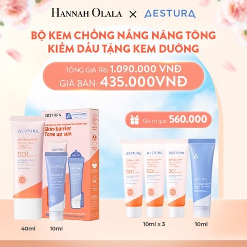  A5_DEAL 5: KEM CHỐNG NẮNG NÂNG TÔNG KIỀM DẦU 40ML TẶNG KÈM KEM DƯỠNG 