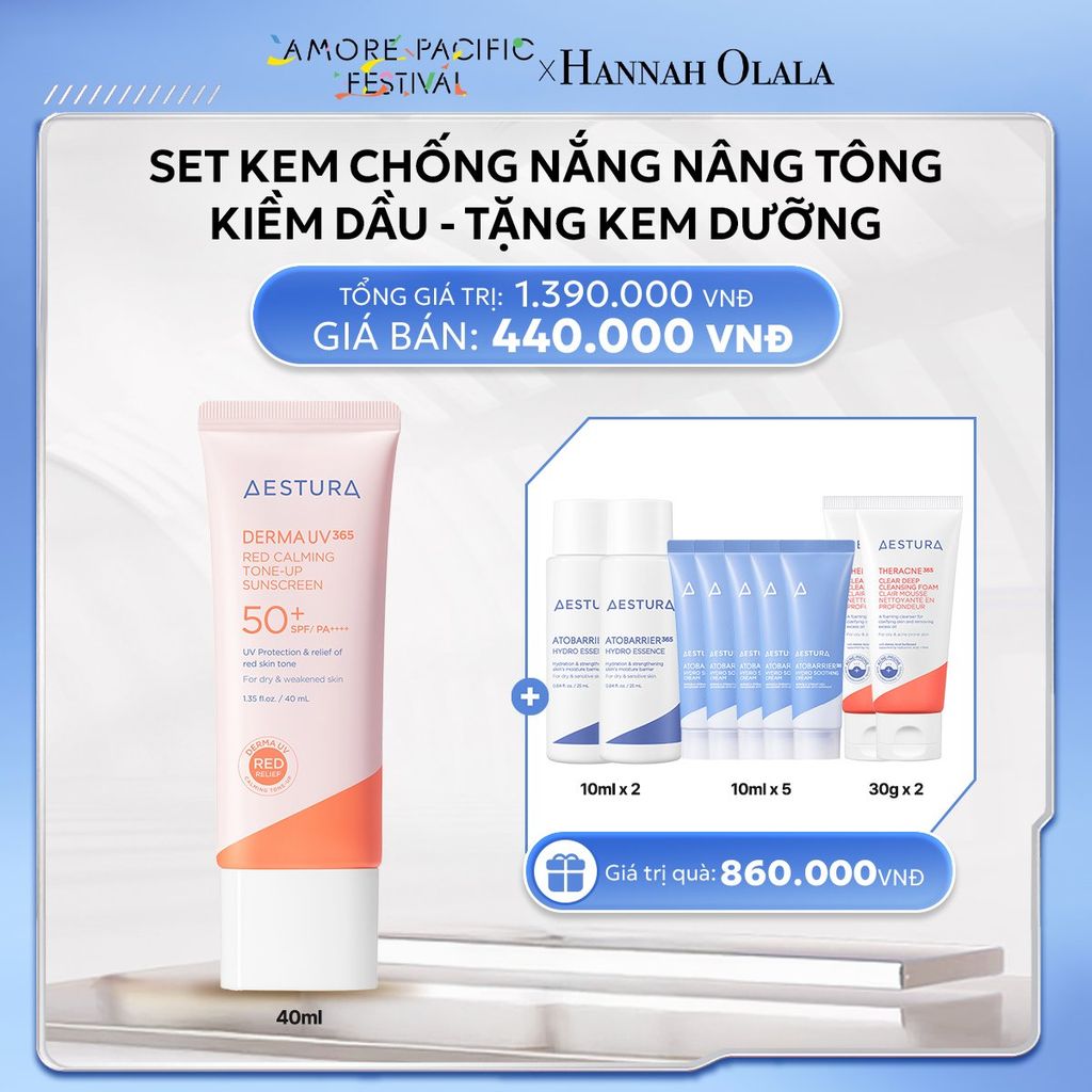  DEAL 5: SET KEM CHỐNG NẮNG NÂNG TÔNG KIỀM DẦU 
