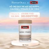  C900_DEAL 5: VIÊN UỐNG HỖ TRỢ DUY TRÌ MẬT ĐỘ XƯƠNG SWISSE ULTIBOOST CALCIUM + VITAMIN D (90 VIÊN) 