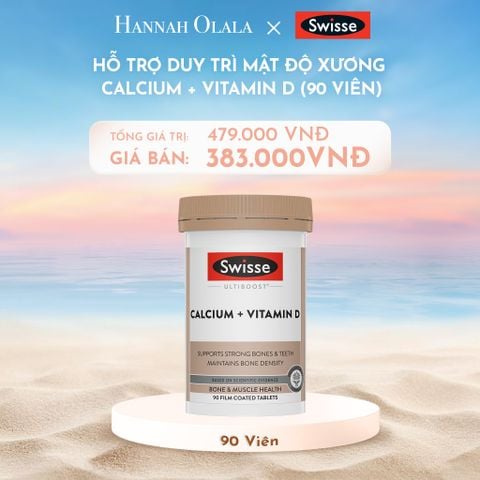  C900_DEAL 5: VIÊN UỐNG HỖ TRỢ DUY TRÌ MẬT ĐỘ XƯƠNG SWISSE ULTIBOOST CALCIUM + VITAMIN D (90 VIÊN) 
