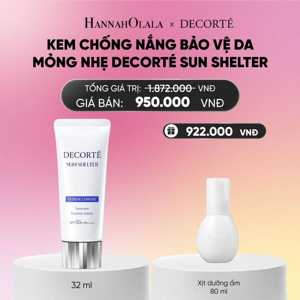  DEAL 5: KEM CHỐNG NẮNG BẢO VỆ DA DECORTÉ_KHÔNG NÂNG TÔNG_A1808 