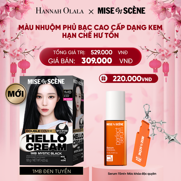  DEAL 5:[MỞ BÁN ĐỘC QUYỀN] KEM NHUỘM PHỦ BẠC CAO CẤP HELLO CREAM DOUBLE COVER 