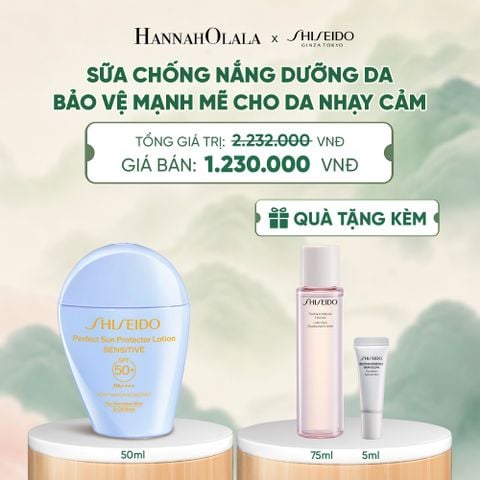  SỮA CHỐNG NẮNG CHO DA NHẠY CẢM SHISEIDO GSC PERFECT SUN PROTECTOR LOTION SENSITIVE SPF50+ 50ML - DEAL 05 - A1323 