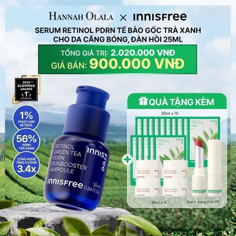  DEAL 5: SERUM RETINOL PDRN TẾ BÀO GỐC TRÀ XANH CHO DA CĂNG BÓNG, ĐÀN HỒI 25ML 