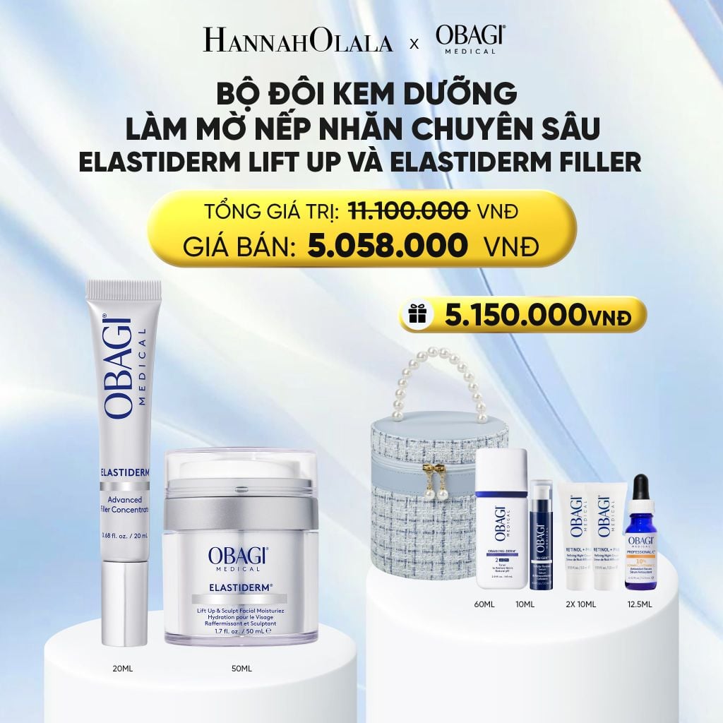  BỘ ĐÔI KEM DƯỠNG LÀM MỜ NẾP NHĂN CHUYÊN SÂU OBAGI ELASTIDERM LIFT UP & SCULPT 50ML VÀ ELASTIDERM ADVANCED FILLER CONCENTRATE 20ML - DEAL 05 
