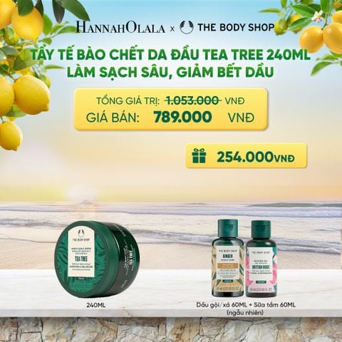 TẨY TẾ BÀO CHẾT LÀM SẠCH & CÂN BẰNG DA ĐẦU NHỜN TEA TREE HAIR SCRUB 240ML - A485 