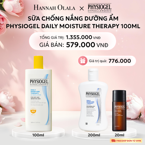  E859: DEAL 5: SỮA CHỐNG NẮNG DƯỠNG ẨM PHYSIOGEL DAILY MOISTURE THERAPY 100ml 