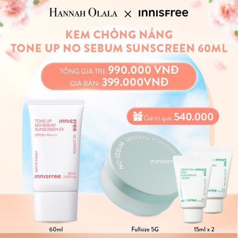  A370_DEAL 5: KEM CHỐNG NẮNG TONE UP NO SEBUM SUNSCREEN 60ML 