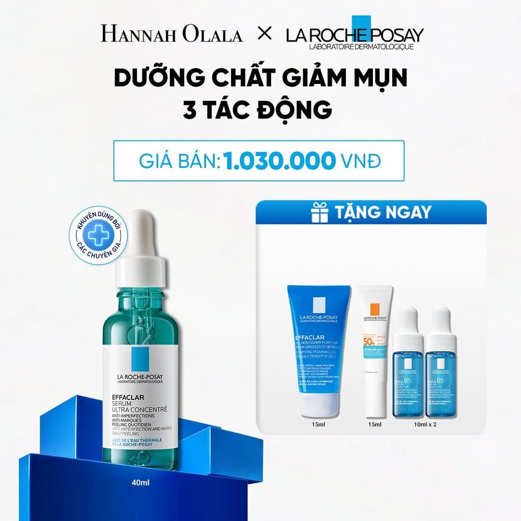  DƯỠNG CHẤT GIẢM MỤN 3 TÁC ĐỘNG LA ROCHE-POSAY EFFACLAR SERUM 30ML - B52 