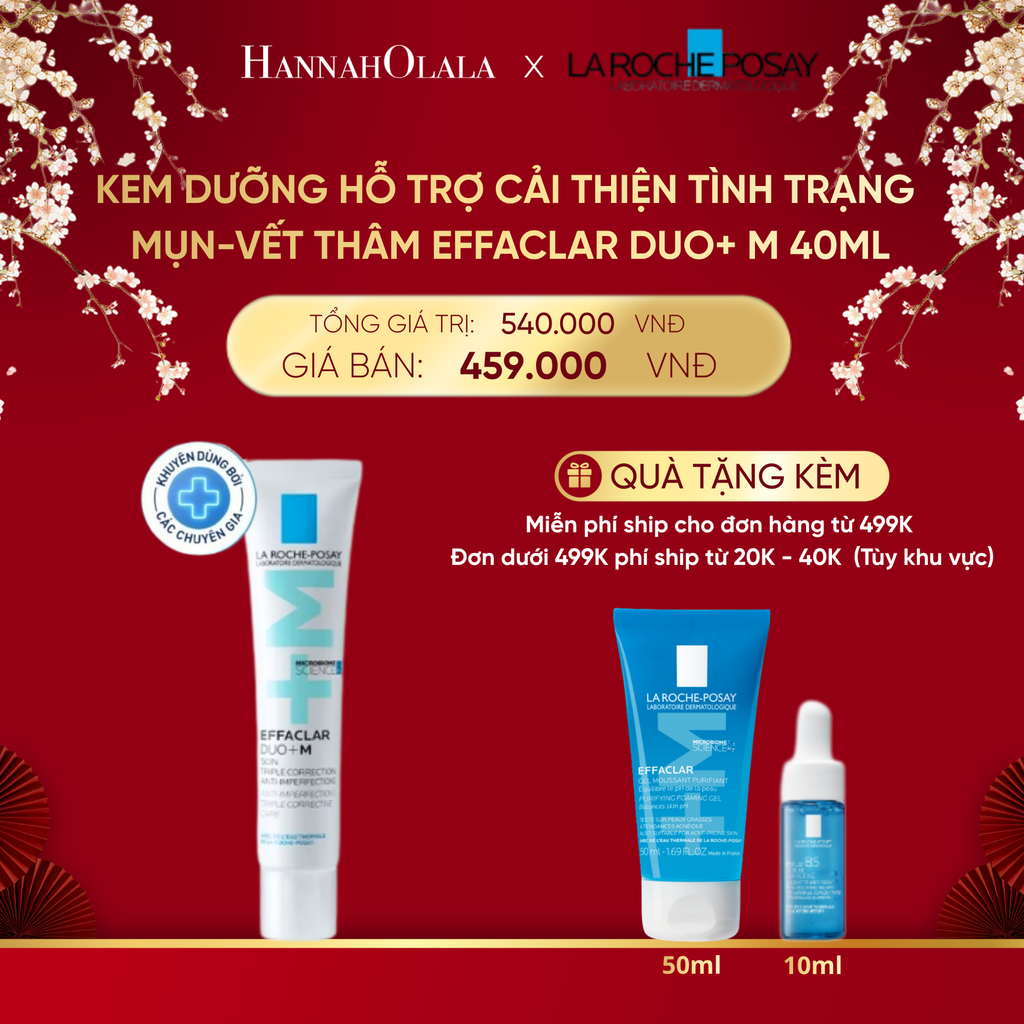  DEAL 5: KEM DƯỠNG HỖ TRỢ CẢI THIỆN TÌNH TRẠNG MỤN VÀ VẾT THÂM EFFACLAR DUO+ M CHỈ SAU 8H 40ML 