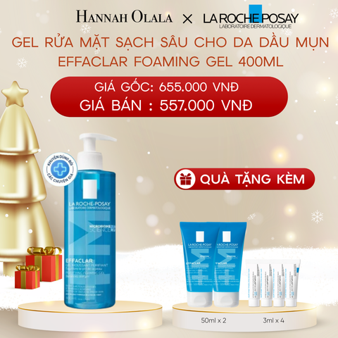  A961_DEAL 5: GEL RỬA MẶT SẠCH SÂU CHO DA DẦU MỤN EFFACLAR FOAMING GEL 400ML 