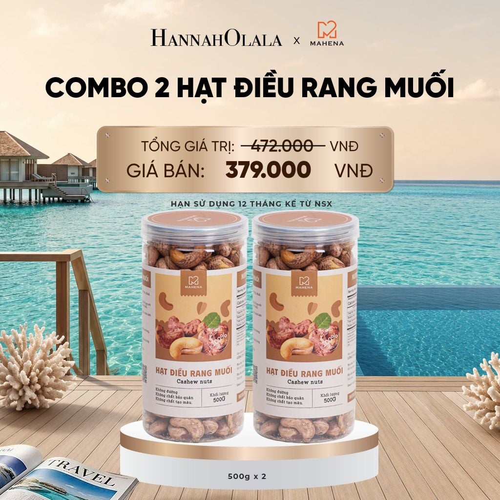  DEAL 5: COMBO 2 HẠT ĐIỀU RANG MUỐI 500G_ D143 