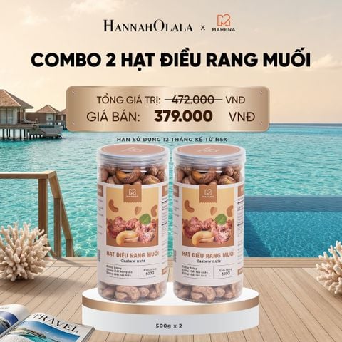  DEAL 5: COMBO 2 HẠT ĐIỀU RANG MUỐI 500G_ D143 