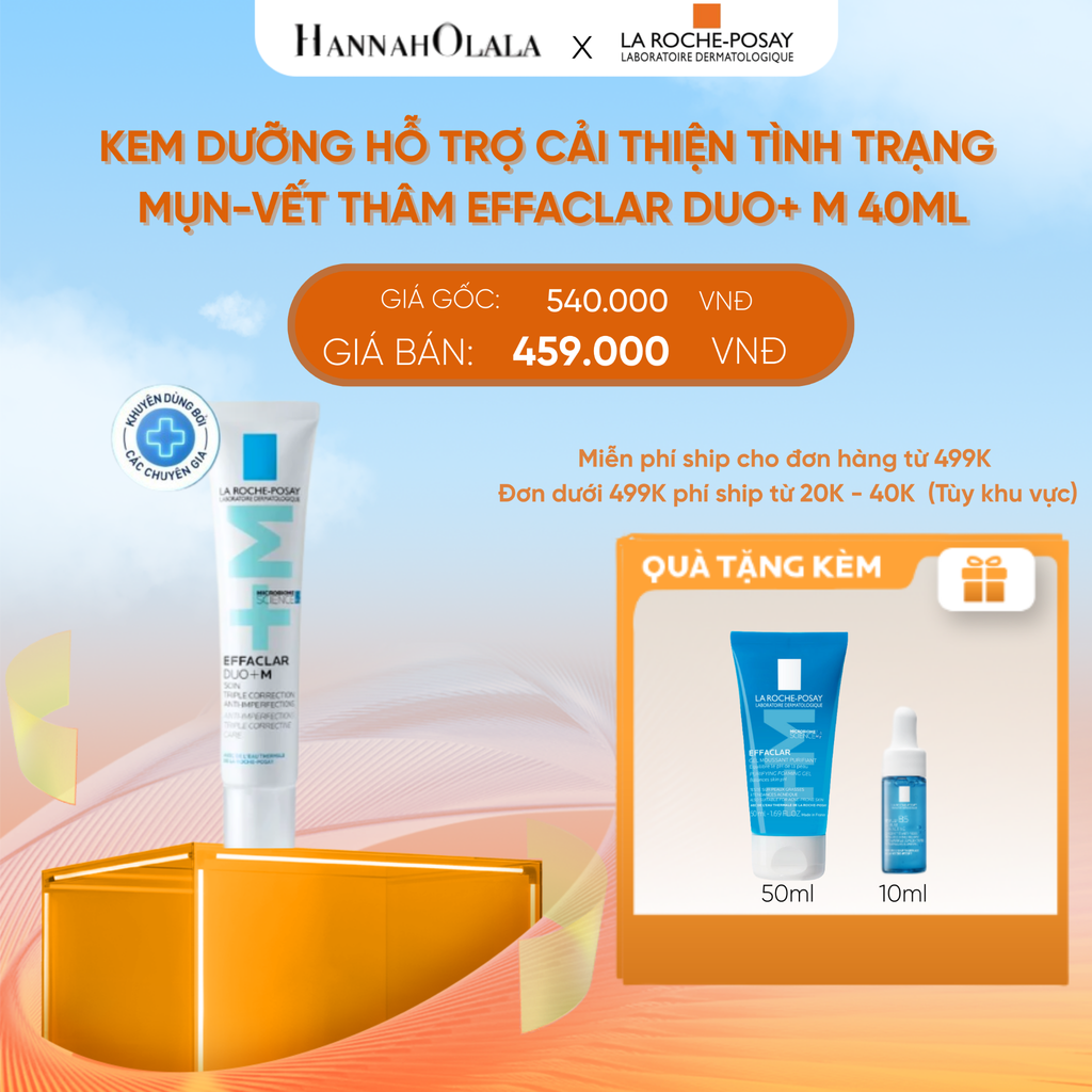  DEAL 5: KEM DƯỠNG HỖ TRỢ CẢI THIỆN TÌNH TRẠNG MỤN VÀ VẾT THÂM EFFACLAR DUO+ M CHỈ SAU 8H 40ML 