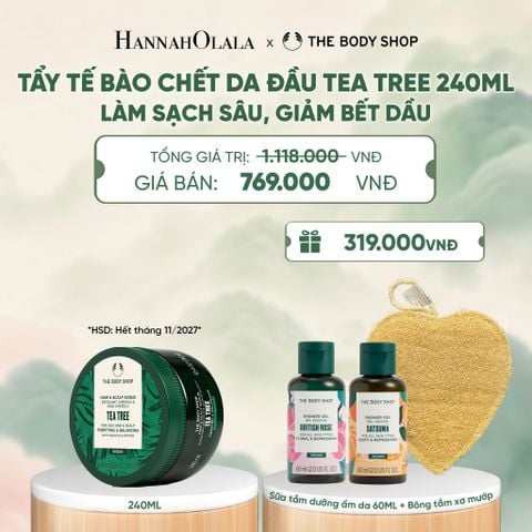  TẨY TẾ BÀO CHẾT LÀM SẠCH & CÂN BẰNG DA ĐẦU NHỜN TEA TREE HAIR SCRUB 240ML - A511 