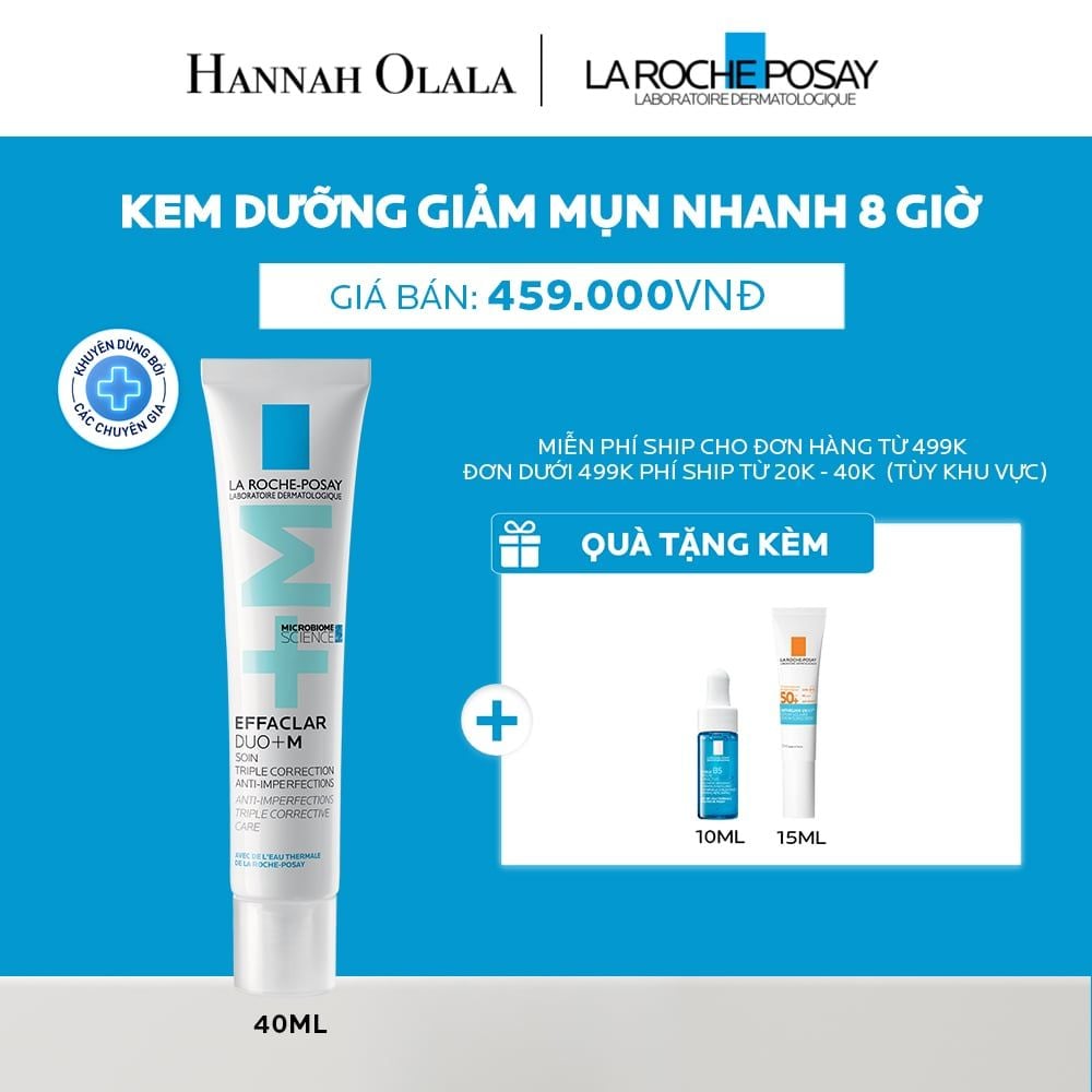 KEM DƯỠNG GIẢM MỤN NHANH 8 GIỜ LA ROCHE-POSAY EFFACLAR DUO+ M 40ML - A15 