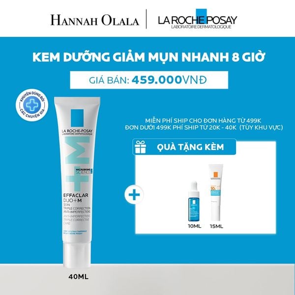  KEM DƯỠNG GIẢM MỤN NHANH 8 GIỜ LA ROCHE-POSAY EFFACLAR DUO+ M 40ML - A15 