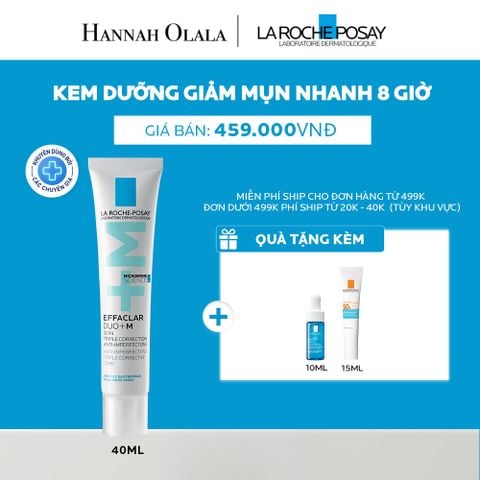  KEM DƯỠNG GIẢM MỤN NHANH 8 GIỜ LA ROCHE-POSAY EFFACLAR DUO+ M 40ML - A15 