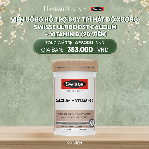  DEAL 5: VIÊN UỐNG HỖ TRỢ DUY TRÌ MẬT ĐỘ XƯƠNG SWISSE ULTIBOOST CALCIUM + VITAMIN D (90 VIÊN) 