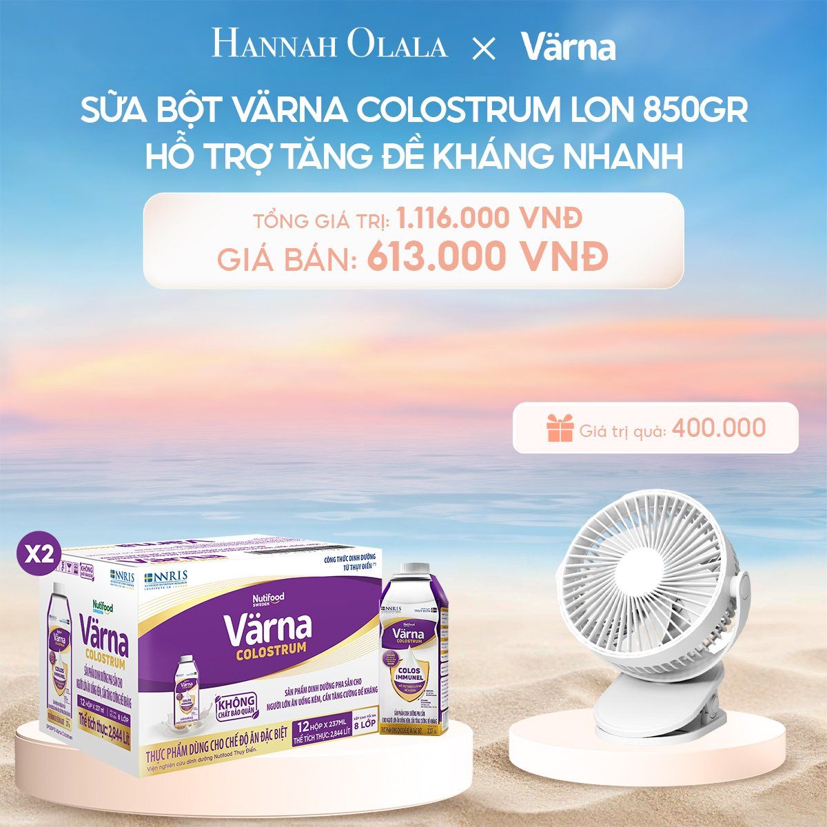  C687_DEAL 5: COMBO 2 THÙNG SỮA BỘT PHA SẴN VARNA COLOSTRUM HỘP GIẤY (24 HỘP X 237ML) 