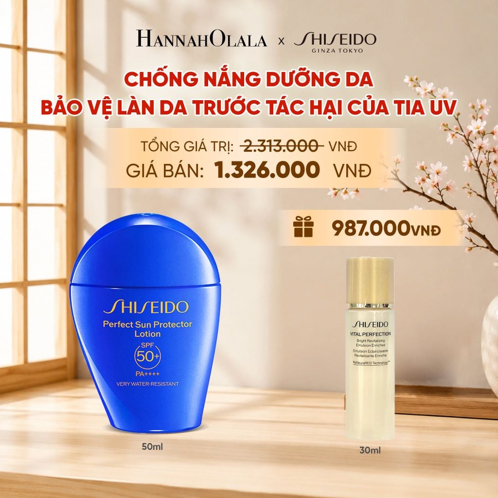  SỮA CHỐNG NẮNG DƯỠNG DA SHISEIDO GSC PERFECT SUN PROTECTOR LOTION SPF50+ 50ML - DEAL 5 