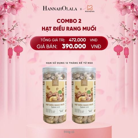  DEAL 5: COMBO 2 HẠT ĐIỀU RANG MUỐI 500G 