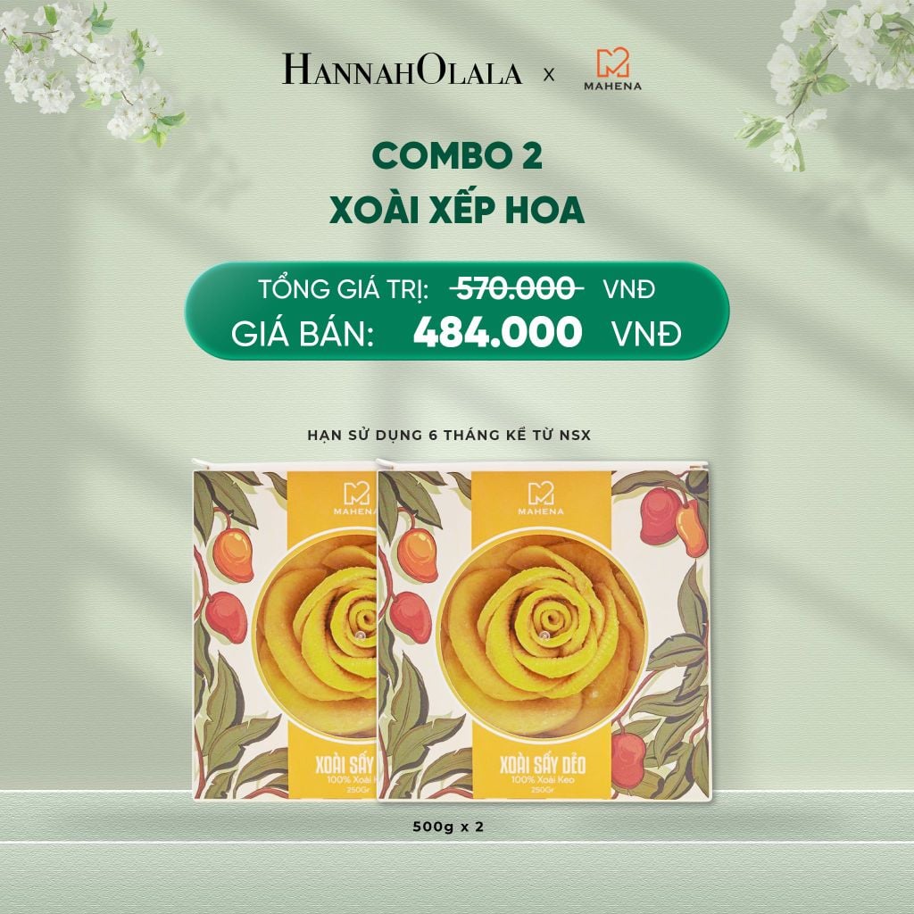 DEAL 6: COMBO 2 XOÀI XẾP HOA 500G 