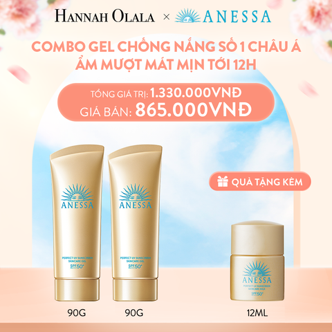  A36_DEAL 5: COMBO GEL CHỐNG NẮNG DƯỠNG DA DƯỠNG ẨM BẢO VỆ HOÀN HẢO ANESSA GOLD GEL SPF50+ PA++++ 90GX2 