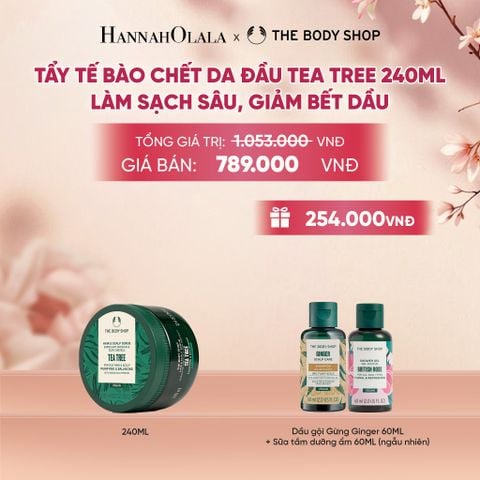  TẨY TẾ BÀO CHẾT LÀM SẠCH & CÂN BẰNG DA ĐẦU NHỜN TEA TREE HAIR SCRUB 240ML 