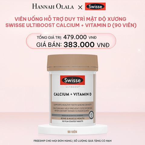  E722_DEAL 5: VIÊN UỐNG HỖ TRỢ DUY TRÌ MẬT ĐỘ XƯƠNG SWISSE ULTIBOOST CALCIUM + VITAMIN D (90 VIÊN) 
