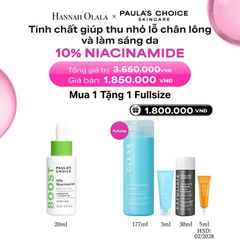  TINH CHẤT THU NHỎ LỖ CHÂN LÔNG VÀ LÀM SÁNG DA 10% NIACINAMIDE 20ML - DEAL 5 - B17 