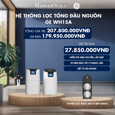  HỆ THỐNG LỌC TỔNG ĐẦU NGUỒN GE WH15A - DEAL 5 