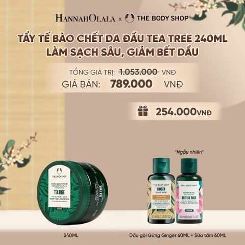  TẨY TẾ BÀO CHẾT LÀM SẠCH & CÂN BẰNG DA ĐẦU NHỜN TEA TREE HAIR SCRUB 240ML - A2303 
