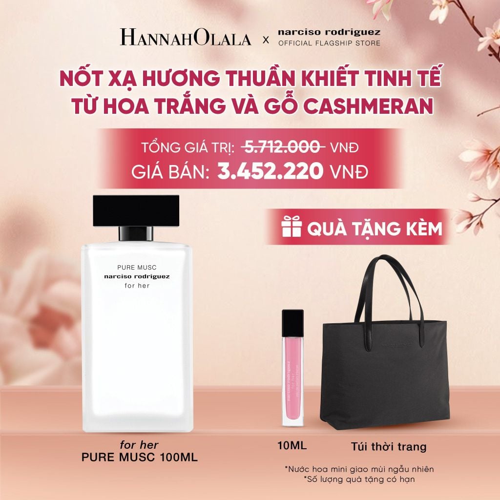  NƯỚC HOA NỮ NARCISO RODRIGUEZ PURE MUSC FOR HER EAU DE PARFUM 100ML - DEAL 5 - A3021 