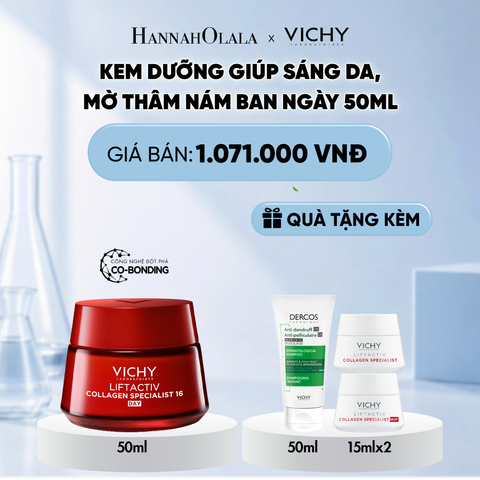  KEM DƯỠNG BAN NGÀY GIÚP CẢI THIỆN CÁC DẤU HIỆU LÃO HÓA , PHỤC HỒI & NUÔI DƯỠNG DA VICHY LIFTACTIV COLLAGEN SPECIALIST 50ML DEAL 5 