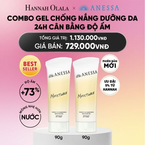  [PHIÊN BẢN MỚI] COMBO GEL CHỐNG NẮNG DƯỠNG DA 24H CÂN BẰNG ĐỘ ẨM ANESSA MOISTURE UV GEL SPF50+ PA++++ 90GX2 - DEAL 5_A2335 