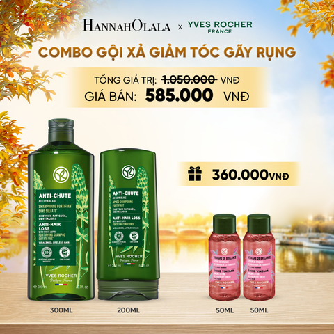  COMBO GỘI XẢ GIẢM TÓC GÃY RỤNG TẶNG 2 MINI GIẤM XẢ TÓC BÓNG MƯỢT - E730 