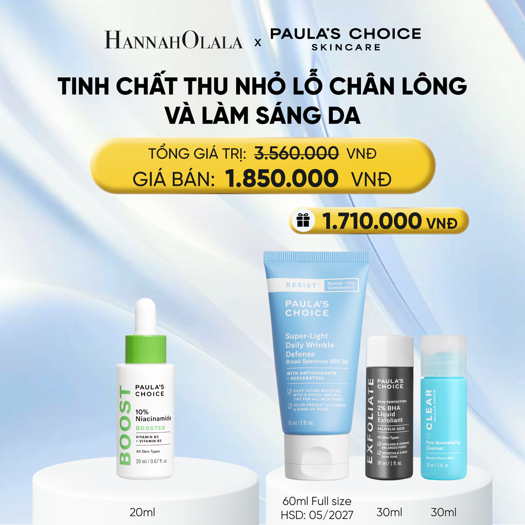  TINH CHẤT THU NHỎ LỖ CHÂN LÔNG VÀ LÀM SÁNG DA 10% NIACINAMIDE 20ML - DEAL 5 
