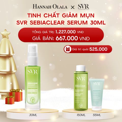  A940_DEAL 05: TINH CHẤT GIẢM MỤN, NGỪA THÂM VÀ MỀM MỊN DA 4 TRONG 1 SVR SEBIACLEAR SERUM 30ML 