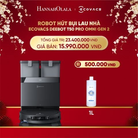 DEAL 5: ROBOT HÚT BỤI LAU NHÀ ECOVACS DEEBOT T50 PRO OMNI GEN 2 