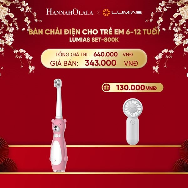  A169_DEAL 5: BÀN CHẢI ĐIỆN CHO TRẺ EM 6-12 TUỔI LUMIAS SET-800K 