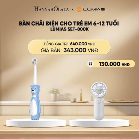  DEAL 5: BÀN CHẢI ĐIỆN CHO TRẺ EM 6-12 TUỔI LUMIAS SET-800K 