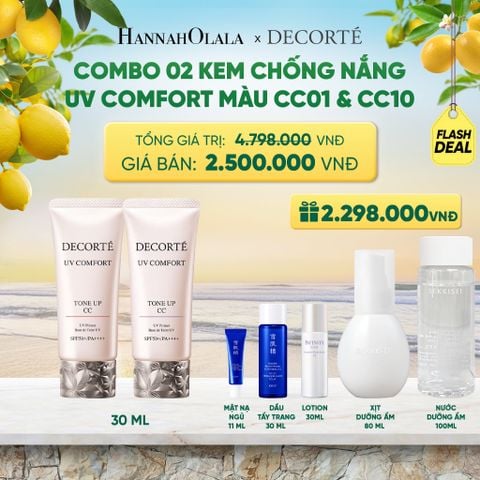  [FLASH DEAL 5]: COMBO 02 KEM CHỐNG NẮNG BẢO VỆ DA DECORTÉ UV COMFORT (BẢN MỚI) 